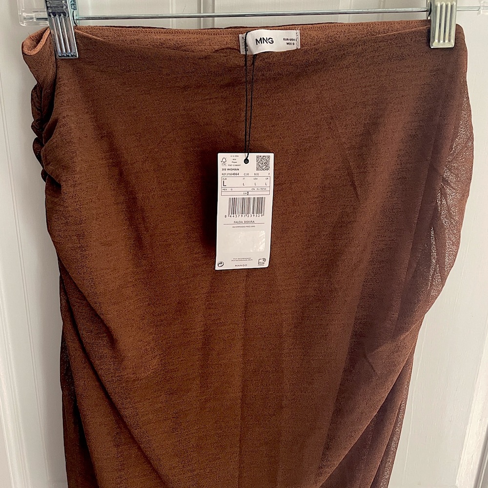 Brown midi skirt